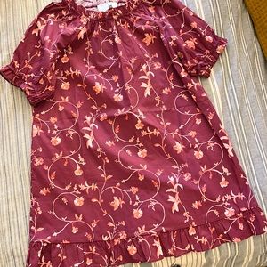 Burgundy Hill House Home Katherine nap dress.